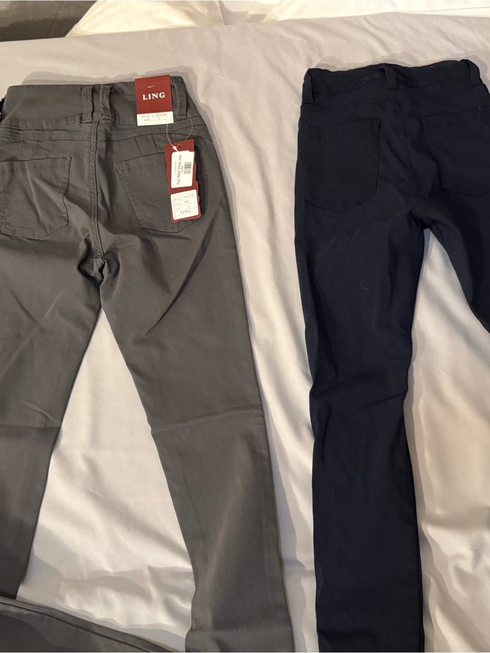 Gray and Navy Skinny Pants Duo - Picture 16 of 16